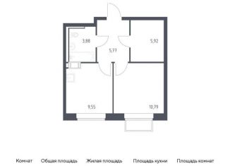 Однокомнатная квартира на продажу, 35.9 м2, посёлок Мирный, жилой комплекс Томилино Парк, к6.1