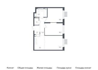 2-комнатная квартира на продажу, 51.4 м2, Мытищи, жилой комплекс Мытищи Парк, к4.2