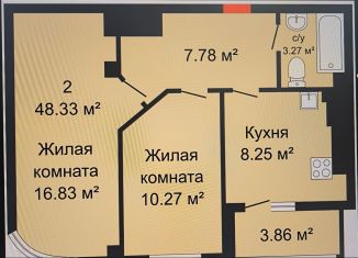 Продажа 2-ком. квартиры, 48.3 м2, поселок Верхнетемерницкий, Атмосферный переулок, 9/16