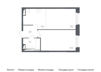 Продам 1-комнатную квартиру, 45.4 м2, Московская область, жилой комплекс Заречье Парк, к3.1