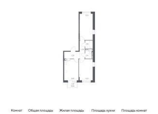 Продается двухкомнатная квартира, 57.6 м2, поселение Кокошкино, жилой комплекс Новое Внуково, к20