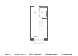 Квартира на продажу студия, 21.3 м2, Балашиха, жилой квартал Новоград Павлино, к6