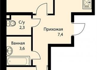 Продается 2-комнатная квартира, 58.8 м2, Краснодарский край