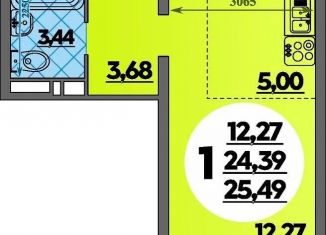Продается однокомнатная квартира, 25 м2, Ростов-на-Дону, ЖК Суворовский