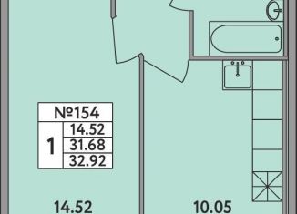 Продажа однокомнатной квартиры, 31.7 м2, деревня Новое Девяткино, деревня Новое Девяткино, 115, ЖК Удача