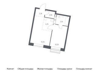Продам однокомнатную квартиру, 36.1 м2, Москва, жилой комплекс Цветочные Поляны, к8