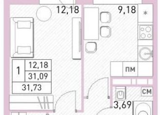 Продам 1-комнатную квартиру, 31.7 м2, Балашиха, жилой комплекс Столичный, к22, ЖК Столичный