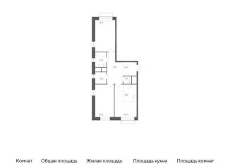 Двухкомнатная квартира на продажу, 70.1 м2, Балашиха, жилой квартал Новоград Павлино, к6