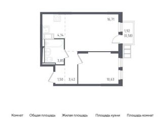 Продажа 1-комнатной квартиры, 40.8 м2, Ленинский городской округ, жилой комплекс Горки Парк, к3.1