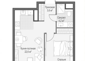 Продажа однокомнатной квартиры, 44.5 м2, Москва, ЗАО, проспект Генерала Дорохова, 39к2