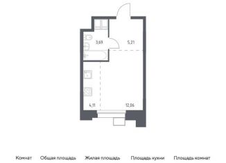 Квартира на продажу студия, 25.1 м2, Москва, многофункциональный комплекс Тропарево Парк, к2.4