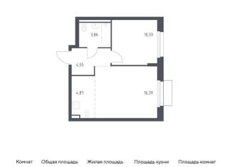1-комнатная квартира на продажу, 40 м2, Троицк, Центральная площадь