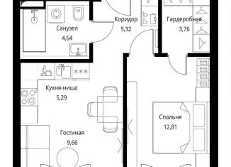 Продаю однокомнатную квартиру, 41.5 м2, Москва, ЖК Селигер Сити