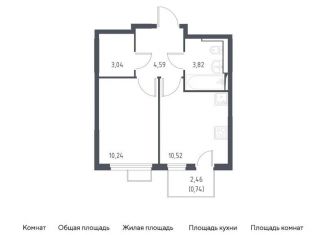1-комнатная квартира на продажу, 33 м2, Москва, жилой комплекс Остафьево, к16