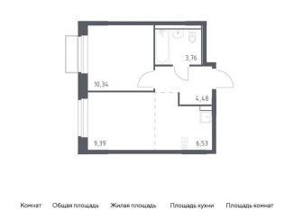 Продается 1-комнатная квартира, 34.5 м2, поселение Филимонковское, жилой комплекс Квартал Марьино, к1