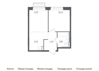 Однокомнатная квартира на продажу, 34.8 м2, Московская область
