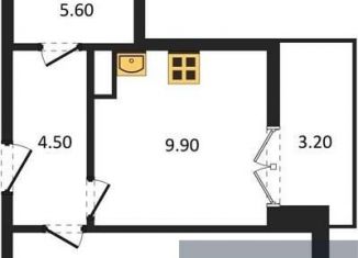 Продам 1-комнатную квартиру, 39.5 м2, Воронеж, улица Маршала Одинцова, 25Бпоз28, ЖК Лазурный