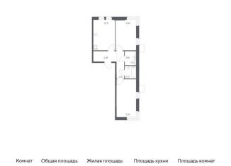 Продается двухкомнатная квартира, 56.1 м2, Московская область, Каширское шоссе - Молоково - Андреевское
