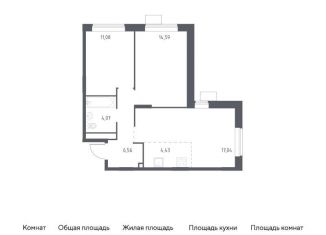 Продажа двухкомнатной квартиры, 57.8 м2, Московская область