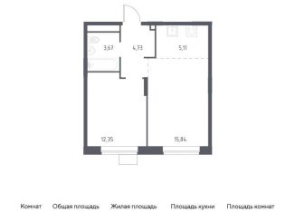 Продается 1-ком. квартира, 41.7 м2, Московская область