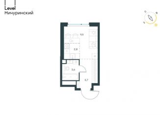 Продается квартира студия, 21.6 м2, Москва, жилой комплекс Левел Мичуринский, к9, ЗАО