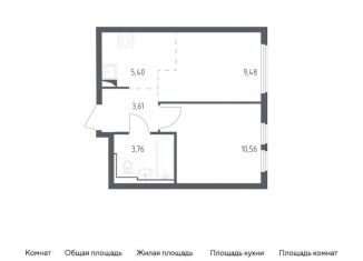 Продам однокомнатную квартиру, 32.8 м2, Москва, жилой комплекс Остафьево, к17