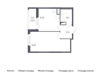 Продажа 1-комнатной квартиры, 35.1 м2, Санкт-Петербург, метро Проспект Ветеранов