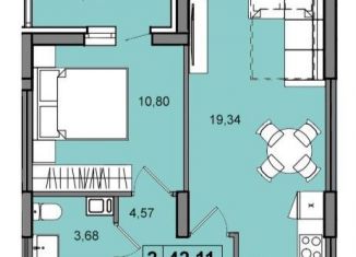 Продается 2-комнатная квартира, 42.1 м2, Ульяновская область