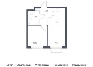 Продам 1-комнатную квартиру, 34.4 м2, Московская область, жилой комплекс Томилино Парк, к6.1