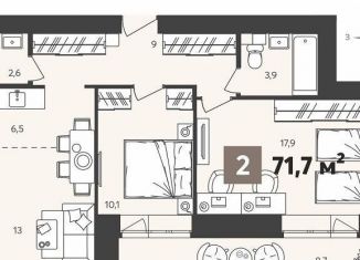 Продается 2-ком. квартира, 71.7 м2, Пензенская область, жилой комплекс Новелла, с1