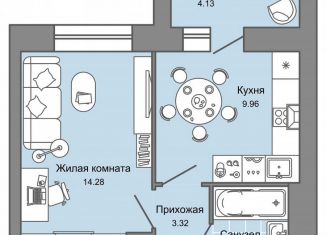 Продается 1-комнатная квартира, 33 м2, Ульяновск, жилой комплекс Центрополис, 5, ЖК Центрополис