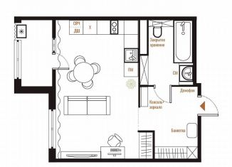 Продам квартиру студию, 34.4 м2, Москва, деревня Зимёнки, 18