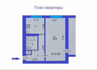 1-ком. квартира на продажу, 34.7 м2, Волгоград, улица Колумба