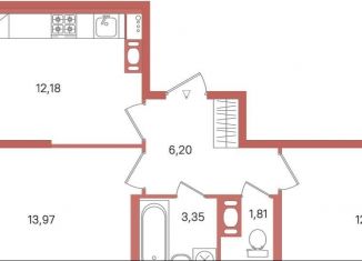 Продаю 2-ком. квартиру, 51.5 м2, Сертолово