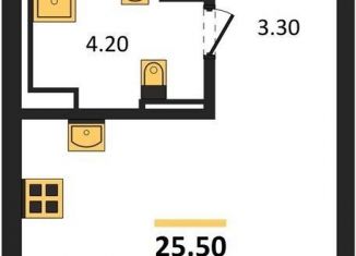 Квартира на продажу студия, 25.5 м2, Новосибирск, метро Заельцовская, Тайгинская улица, с3