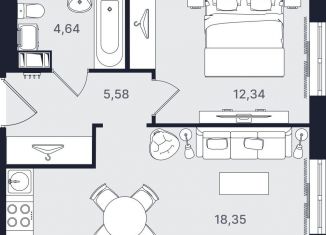 Продается 2-комнатная квартира, 40.9 м2, Санкт-Петербург, метро Проспект Большевиков, проспект Большевиков, уч3