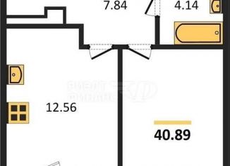 Продам 1-ком. квартиру, 40.9 м2, Калининград, Ленинградский район, улица Куйбышева, 84