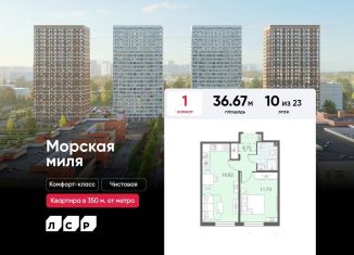 Продается 1-комнатная квартира, 36.7 м2, Санкт-Петербург, Красносельский район