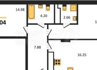 Трехкомнатная квартира на продажу, 74.1 м2, Калининградская область, улица Старшины Дадаева, 55