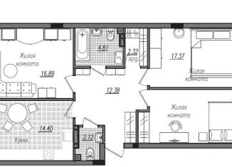 Продается 3-комнатная квартира, 90.7 м2, Смоленская область