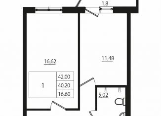 Продается 1-комнатная квартира, 39.9 м2, Мурино, улица Шоссе в Лаврики, 78к1