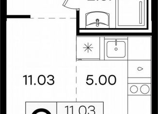 Квартира на продажу студия, 22.3 м2, городской округ Нижний Новгород