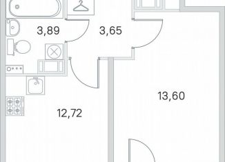 1-ком. квартира на продажу, 35.7 м2, посёлок Стрельна, ЖК Любоград