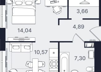 Продаю однокомнатную квартиру, 40.5 м2, Санкт-Петербург, проспект Большевиков, уч3, Невский район