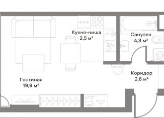 Продается квартира студия, 29.4 м2, Москва, Ленинградский проспект, вл8, район Беговой