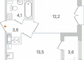 Продается 1-ком. квартира, 35.2 м2, Пушкин