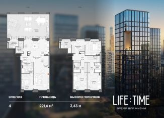 Продается 4-комнатная квартира, 221.6 м2, Москва, Пресненский район