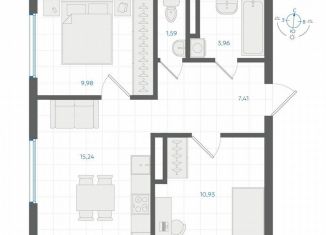 Продаю 2-ком. квартиру, 49.1 м2, Екатеринбург