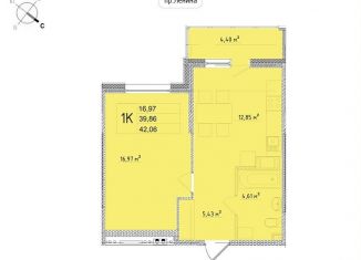 Продаю 1-комнатную квартиру, 42.1 м2, Обнинск, улица Мира, 2