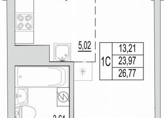 Продажа квартиры студии, 26.8 м2, Псковская область, Линейная улица, 85